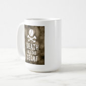 Mug mort avant café décaf haricots et arêtes croisées (Devant gauche)