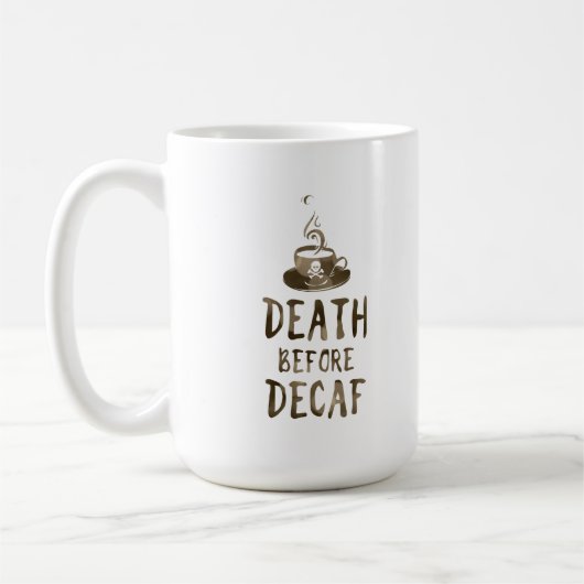 Mug mort avant le café décaf (Gauche)