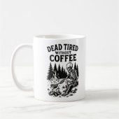 Mug Mort Fatigué Sans Café Squelette Design (Gauche)