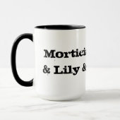 Mug Morticia et Gomez et lis et Hermann (Gauche)