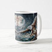 Mug Mosaic Ai Art | Ours Brown et Pleine lune d'aigle (Devant droit)