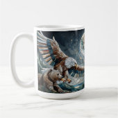 Mug Mosaic Ai Art | Ours Brown et Pleine lune d'aigle (Gauche)