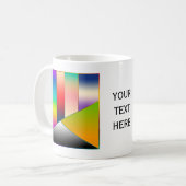 Mug MOSAIC rayures triangles couleur II + vos idées (Devant gauche)
