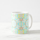 Mug Mosaïque Abstraite kaléidoscopique fleurs florales (Devant droit)