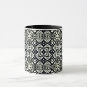Mug Mosaïque arabesque Motif Carrelage noir et blanc (Centre)