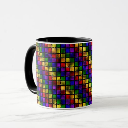 Mug Mosaïque arc-en-ciel (Devant gauche)