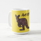 Mug Mosaïque autochtone de Kangaroo (Devant gauche)