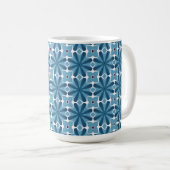 Mug Mosaïque bleue et blanche (Devant droit)