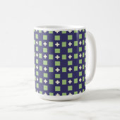 Mug Mosaïque bleue et verte marine (Devant droit)