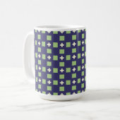 Mug Mosaïque bleue et verte marine (Devant gauche)