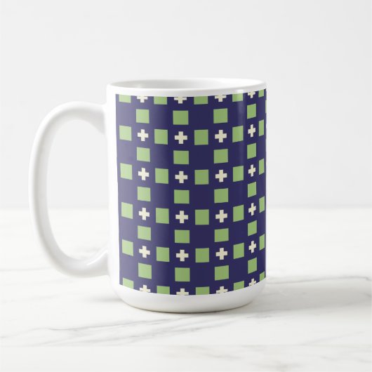 Mug Mosaïque bleue et verte marine (Gauche)