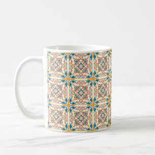 Mug mosaïque bleue, mandala