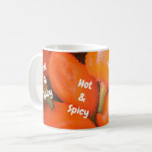 Mug Mosaïque chaude et épicée Peppers de chili orange  (Devant gauche)