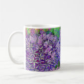 Mug Mosaïque d'Allium pourpre avec effets d'aquarelle (Gauche)