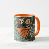 Mug mosaïque d'Aqwa art du poisson turquoise (Devant droit)