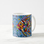 Mug mosaïque de poisson (Devant droit)