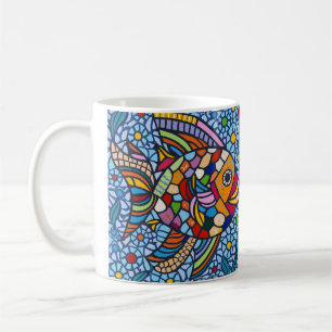 Mug mosaïque de poisson
