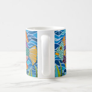 Mug mosaïque de poisson coloré
