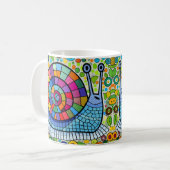 Mug Mosaïque d'escargot mignonne (Devant gauche)