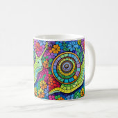 Mug Mosaïque d'escargot mignonne (Devant droit)