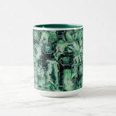 Mug Mosaïque d'image abstraite rustique sculptée dans (Centre)