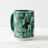 Mug Mosaïque d'image abstraite rustique sculptée dans (Devant gauche)