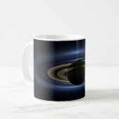 Mug Mosaïque Du Système Saturne Rétro-Éclairé Par Le S (Devant gauche)