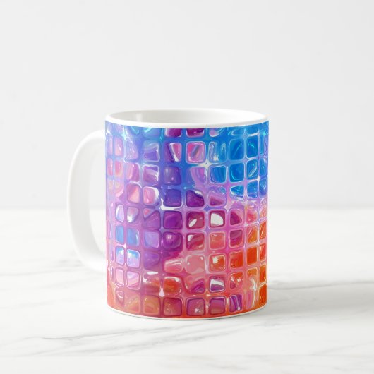 Mug Mosaïque dynamique : Arrière - plan Abstrait multi (Devant gauche)