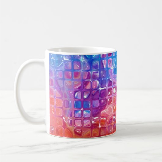 Mug Mosaïque dynamique : Arrière - plan Abstrait multi (Gauche)