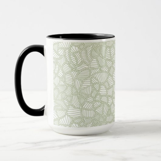 Mug Mosaïque feuille aléatoire vert pâle (Gauche)