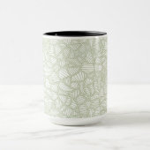 Mug Mosaïque feuille aléatoire vert pâle (Centre)