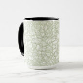 Mug Mosaïque feuille aléatoire vert pâle (Devant gauche)