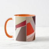 Mug Mosaïque géométrique moderne Abstraite, Brown et o (Gauche)