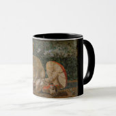 Mug Mosaïque lapin et champignon nature vintage (Devant droit)