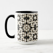 Mug Mosaïque marocaine noire et Marbre blanc (Gauche)