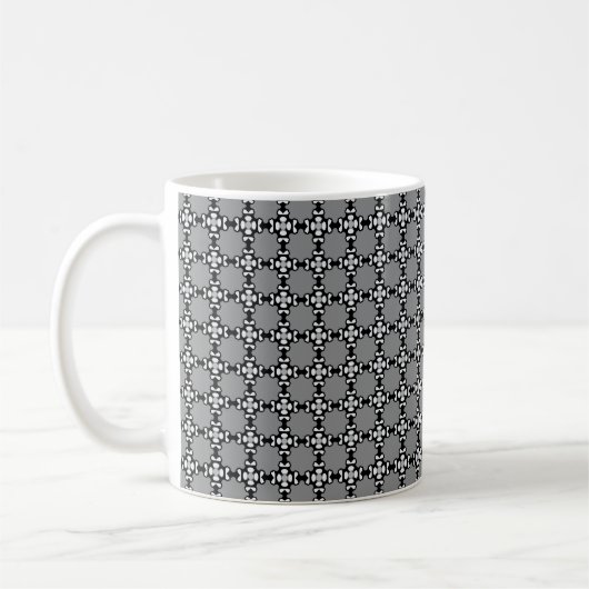 Mug Mosaïque noire et blanche (Gauche)