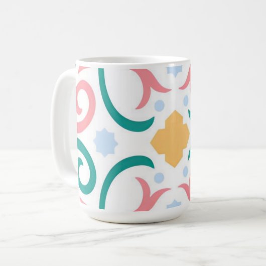 Mug Mosaïque/pastel/ressort (Devant gauche)