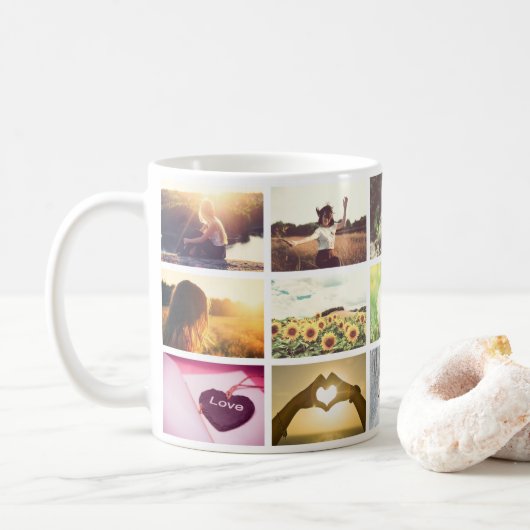 Mug Mosaïque photo tendance (Avec donut)