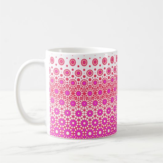 Mug Mosaïque rose et rouge (Gauche)