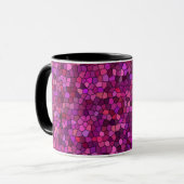 Mug Mosaïque Rose Violet (Devant gauche)