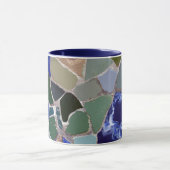 Mug Mosaïques de bleu d'Antoni Gaudi (Centre)