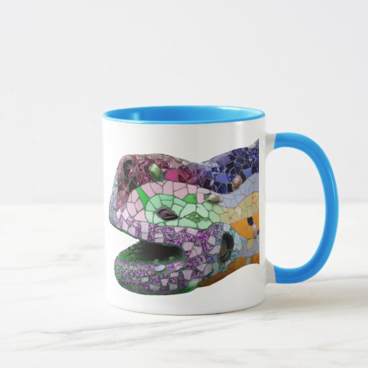 Mug Mosaïques de tête de lézard de Gaudi (Droite)