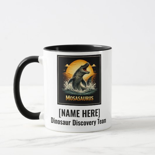 Mug Mosasaure Dinosaure Préhistorique Lune (Gauche)
