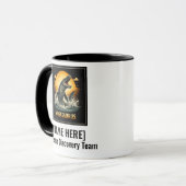 Mug Mosasaure Dinosaure Préhistorique Lune (Devant gauche)