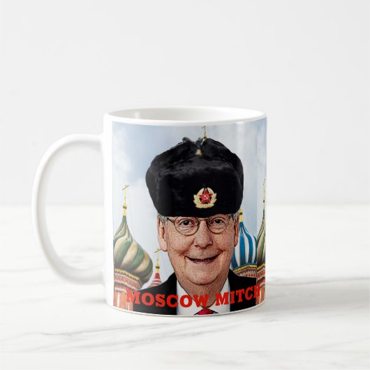 Mug Moscou drôle Mitch (Gauche)