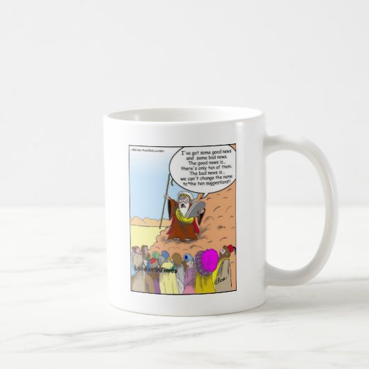 Mug Moses & Les Dix Suggestions Drôle Cadeaux & Tee -  (Droite)