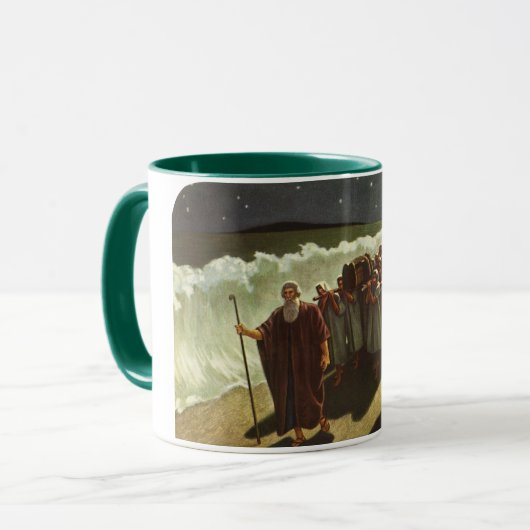 Mug Moses traversant la mer Rouge, religion Vintage (Devant gauche)