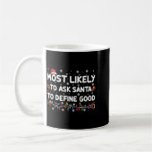 Mug Most Likely To Ask Santa To Define Good Christmas (Gauche)