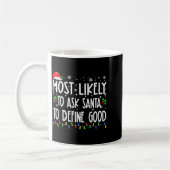 Mug Most Likely To Ask Santa To Define Good Christmas (Gauche)