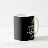 Mug Most Likely To Be On Naughty List Matching Christm (Devant droit)